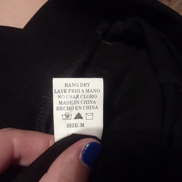 Black Jeggings With Rips In Front - Picture 2 of 7